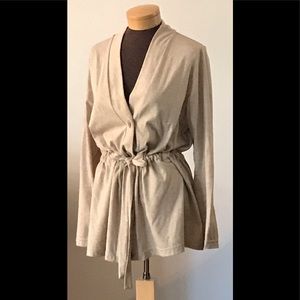 Beige heather Jersey knit jacket